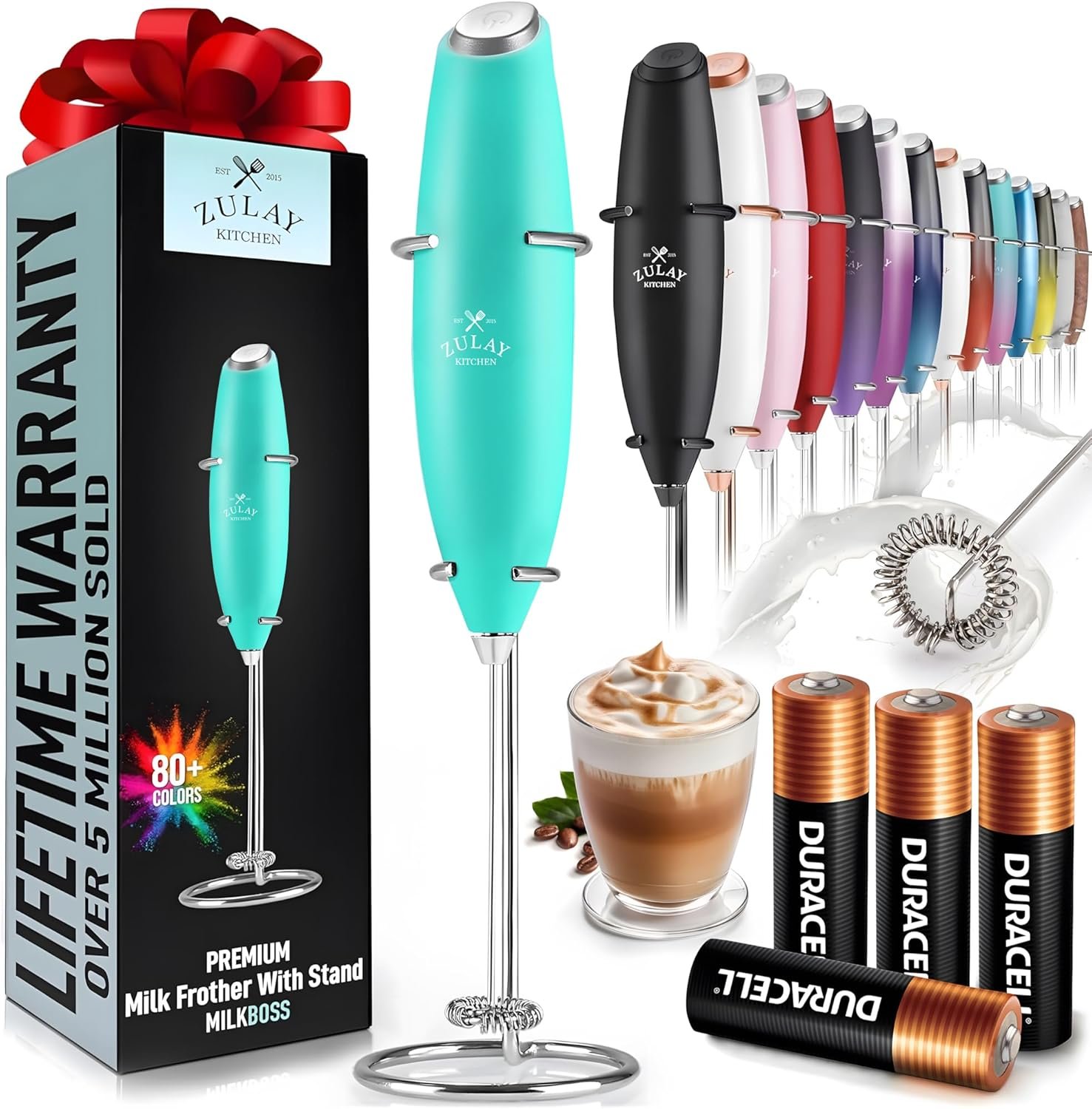 Zulay Kitchen Powerful Milk Frother Wand — The Tiny Countertop Showoff Your Coffee Has Been Secretly Begging For